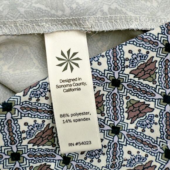 Athleta Womens Sz 12 Geometric Blue Brown Hudson Board Shorts - Picture 5 of 7